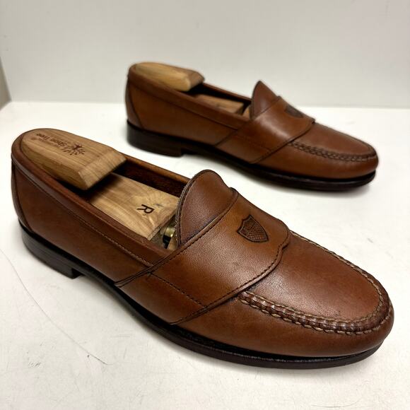 VERY GOOD Polo Ralph Lauren x Allen Edmonds Penny Loafer Brown Made in USA 9.5 - Picture 4 of 14
